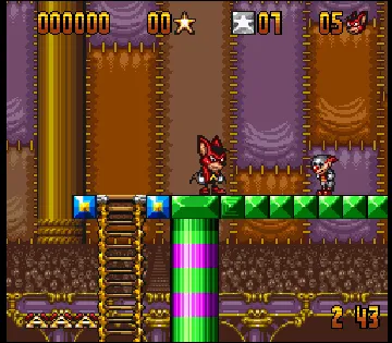 Aero the Acro-Bat (USA) screen shot game playing